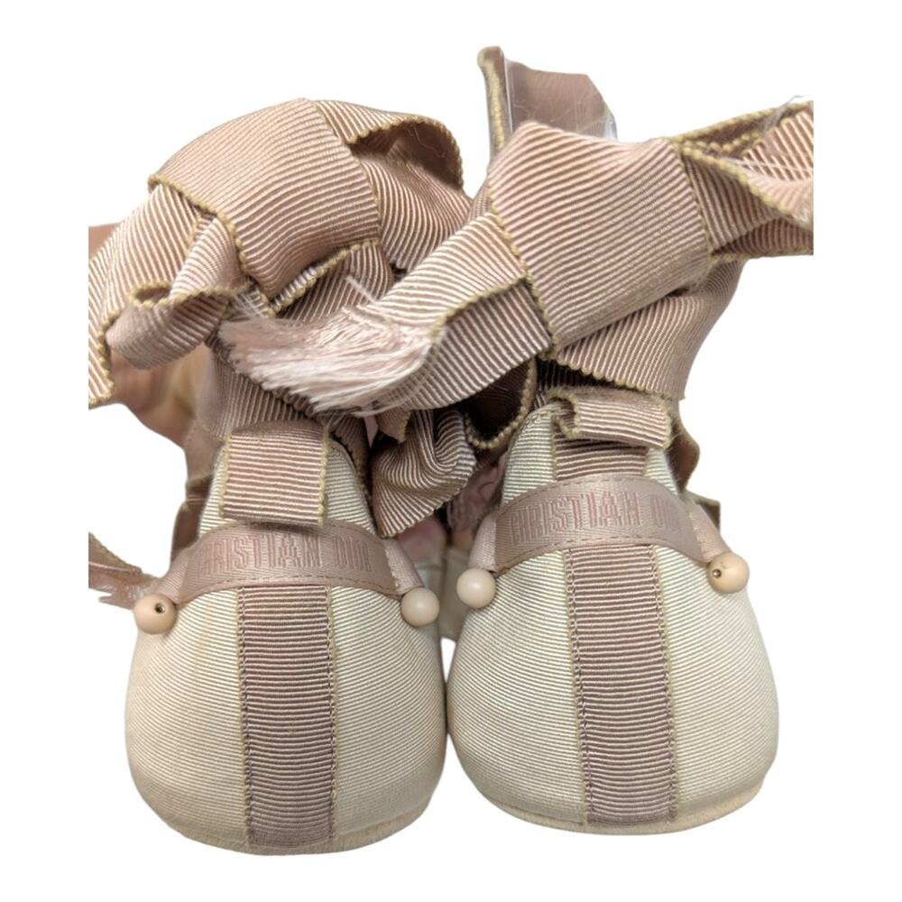 Christian Dior Spring 2019 ballet flat sneaker sneakerina ribbon ties pink 37 - Picture 3 of 15